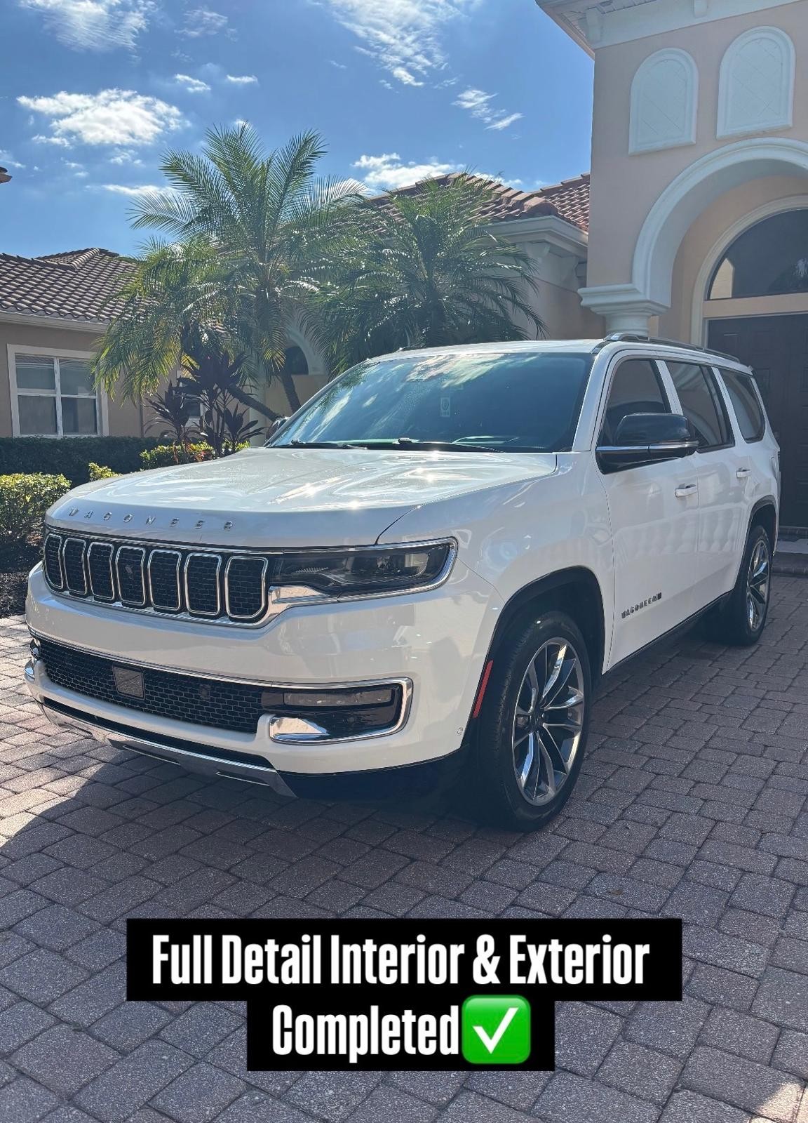White Jeep Grand Cherokee — full interior & exterior detail