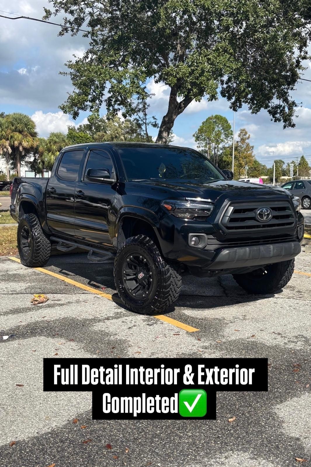 Black Toyota Tacoma — full interior & exterior detail