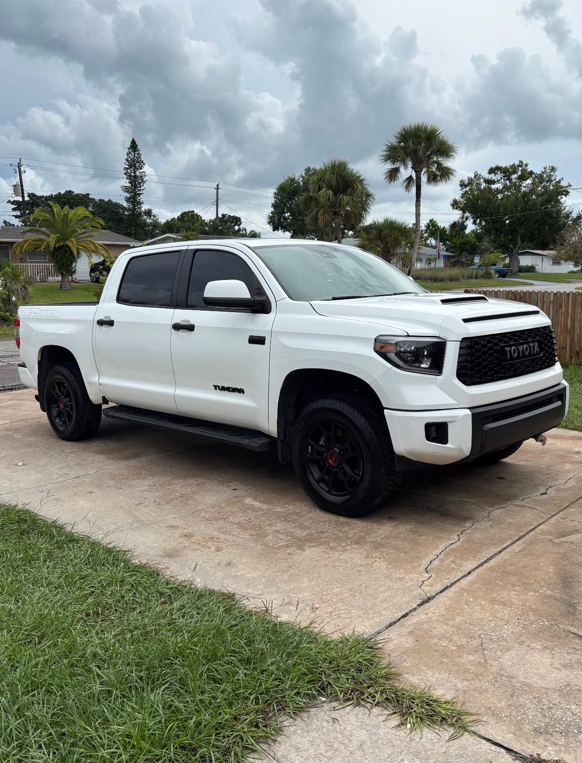 White Toyota Tundra TRD Pro detailed